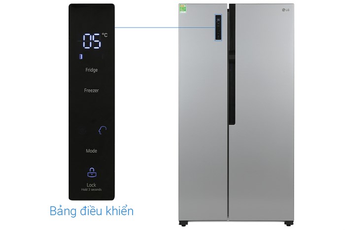 Tủ Lạnh LG Inverter 519 Lít Side By Side GR-B256JDS